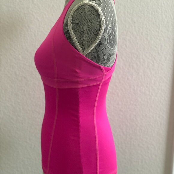 LULULEMON Pink Matching Set Pants and Tank Top w Support B/C Cup Size 2 - Picture 6 of 11